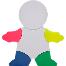 Textmarker Brush mit Tastaturbürste, bunt