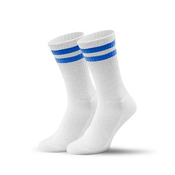 Tennissocken, 27-31, White / Blue Pantone 285 C