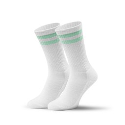 Mr. Socks Tennissocken, 37-41, White / Mint Pantone 7464 C