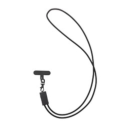 Terra 60Wduales Ladekabel aus RCS recyceltem PET mit Lanyard, grau, schwarz