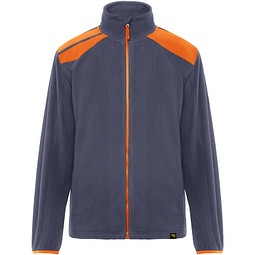 Terrano Mikrofleecejacke, unisex, blei/orange, 2XL