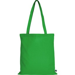 Fairtrade Baumwolltasche mit langen Henkeln, maigrün