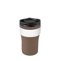 Thermobecher RETUMBLER-BAYAMO CORPORATE, weiß/braun
