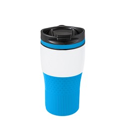 Thermobecher RETUMBLER-BAYAMO MEZZO CORPORATE, weiß/hellblau