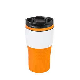 Thermobecher RETUMBLER-BAYAMO MEZZO CORPORATE, weiß/orange