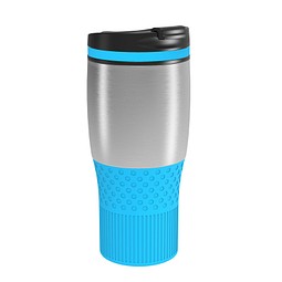 Thermobecher RETUMBLER-myBAYAMO GRANDE II, silber/hellblau