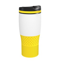 Thermobecher RETUMBLER-myBAYAMO GRANDE II, weiß/gelb