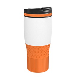 Thermobecher RETUMBLER-myBAYAMO GRANDE II, weiß/orange