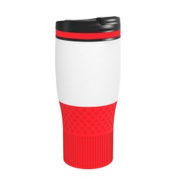 Thermobecher RETUMBLER-myBAYAMO GRANDE II, weiß/rot