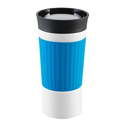 Thermobecher RETUMBLER-myKINGSTON, weiß, hellblau