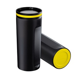 Thermobecher RETUMBLER-mySTEELONE, schwarz/gelb