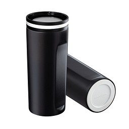 Thermobecher RETUMBLER-mySTEELONE, schwarz/weiß