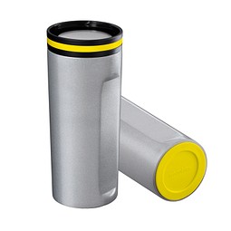 Thermobecher RETUMBLER-mySTEELONE, silber/gelb