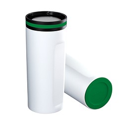 Thermobecher RETUMBLER-mySTEELONE, weiß/grün