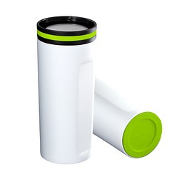 Thermobecher RETUMBLER-mySTEELONE, weiß/hellgrün