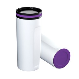 Thermobecher RETUMBLER-mySTEELONE, weiß/lila