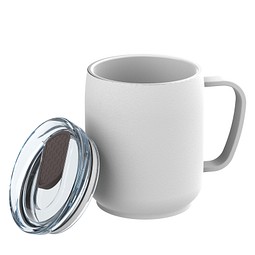 Thermotasse RETUMBLER-myNIZZA CERAMIC, weiß/braun