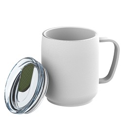 Thermotasse RETUMBLER-myNIZZA CERAMIC, weiß/dunkelgrün