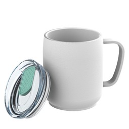 Thermotasse RETUMBLER-myNIZZA CERAMIC, weiß/mint
