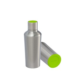 Thermotrinkflasche RETUMBLER-myDRINQEO 500, silber/hellgrün