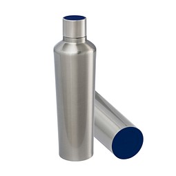 Thermotrinkflasche RETUMBLER-myDRINQEO 770, silber/dunkelblau