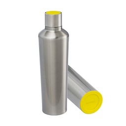 Thermotrinkflasche RETUMBLER-myDRINQEO 770, silber/gelb