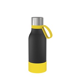 Thermotrinkflasche RETUMBLER-myNIZZA II 420 CERAMIC, schwarz/gelb/gelb