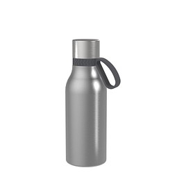 Thermotrinkflasche RETUMBLER-myNIZZA II 420 CERAMIC, silber, Ring anthrazit