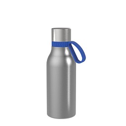 Thermotrinkflasche RETUMBLER-myNIZZA II 420 CERAMIC, silber, Ring blau