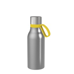 Thermotrinkflasche RETUMBLER-myNIZZA II 420 CERAMIC, silber, Ring gelb