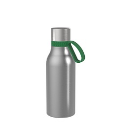 Thermotrinkflasche RETUMBLER-myNIZZA II 420 CERAMIC, silber, Ring grün