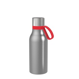 Thermotrinkflasche RETUMBLER-myNIZZA II 420 CERAMIC, silber, Ring rot