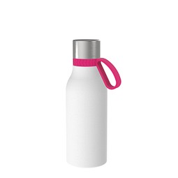 Thermotrinkflasche RETUMBLER-myNIZZA II 420 CERAMIC, weiß, Ring magenta