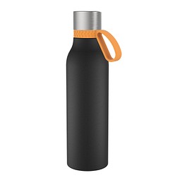 Thermotrinkflasche RETUMBLER-myNIZZA II 600 CERAMIC, schwarz, Ring orange