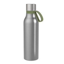 Thermotrinkflasche RETUMBLER-myNIZZA II 600 CERAMIC, silber, Ring dunkelgrün