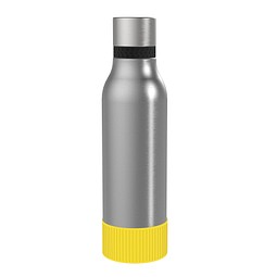 Thermotrinkflasche RETUMBLER-myNIZZA II 600 CERAMIC, silber, Sleeve gelb