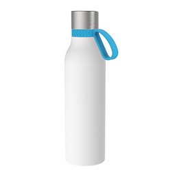 Thermotrinkflasche RETUMBLER-myNIZZA II 600 CERAMIC, weiß, Ring hellblau