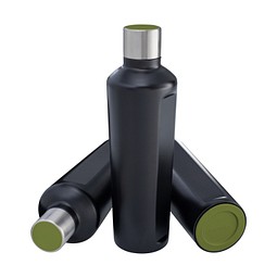 Thermotrinkflasche RETUMBLER-mySTEELONE, schwarz/dunkelgrün