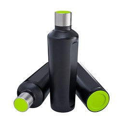 Thermotrinkflasche RETUMBLER-mySTEELONE, schwarz/hellgrün