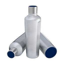 Thermotrinkflasche RETUMBLER-mySTEELONE, silber/dunkelblau