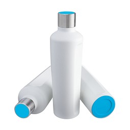 Thermotrinkflasche RETUMBLER-mySTEELONE, weiß/hellblau