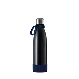 Thermotrinkflasche RETUMBLER-NIZZA, schwarz/dunkelblau/dunkelblau