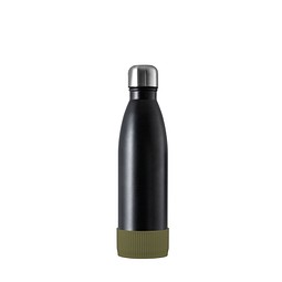 Thermotrinkflasche RETUMBLER-NIZZA, schwarz, Sleeve dunkelgrün