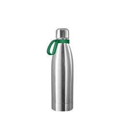 Thermotrinkflasche RETUMBLER-NIZZA, silber, Ring grün