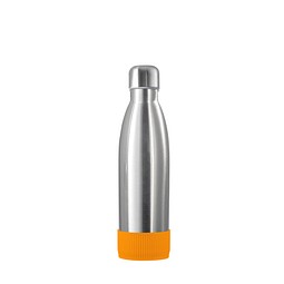 Thermotrinkflasche RETUMBLER-NIZZA, silber, Sleeve orange