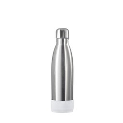 Thermotrinkflasche RETUMBLER-NIZZA, silber, Sleeve weiß