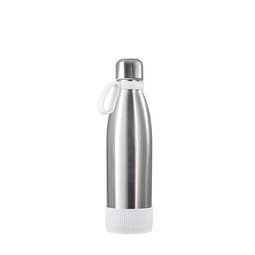 Thermotrinkflasche RETUMBLER-NIZZA, silber/weiß/weiß