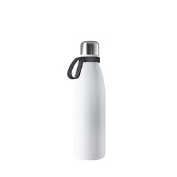 Thermotrinkflasche RETUMBLER-NIZZA, weiß, Ring anthrazit