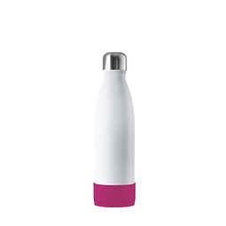 Thermotrinkflasche RETUMBLER-NIZZA, weiß, Sleeve magenta