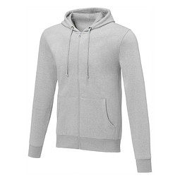 Theron Herren Kapuzenpullover mit Reißverschluss, heather grau, XS